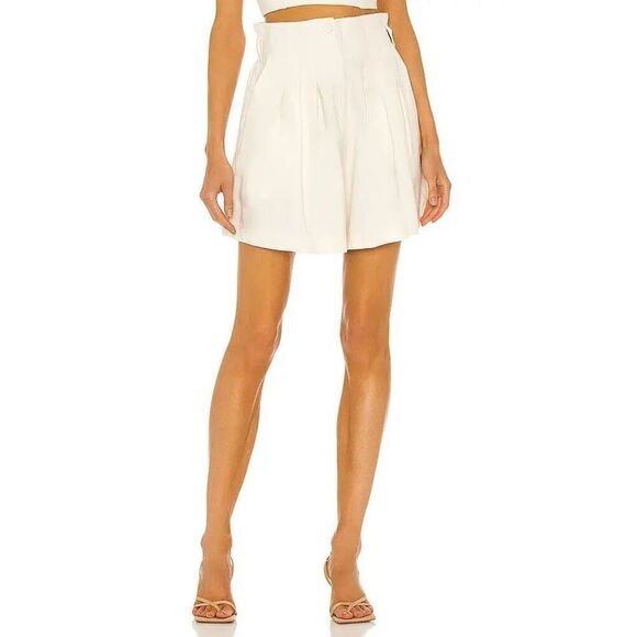 NWT Sabina Musayev Edmond Shorts High Rise in Off White Size XS - Picture 2 of 11